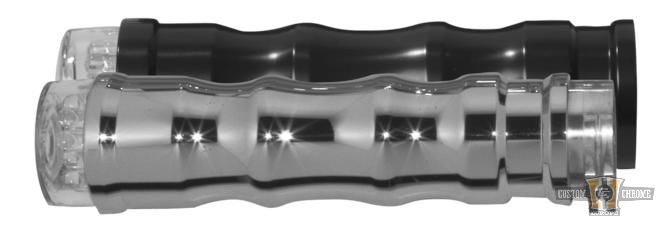 Light & Wave Grip LED Turn Signal Set with Rear Turn Signals ,Taillight and License Plate Aluminium 1" Cable operated For Harley-Davidson