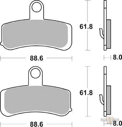 Sinter Street Replacement Brake Pads For Harley-Davidson