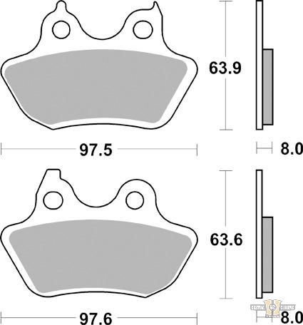 Sinter Street Replacement Brake Pads For Harley-Davidson