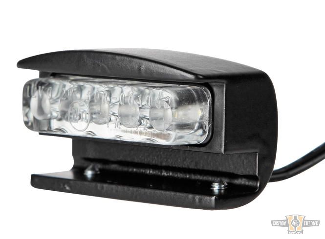 LED License Plate Light Black For Harley-Davidson