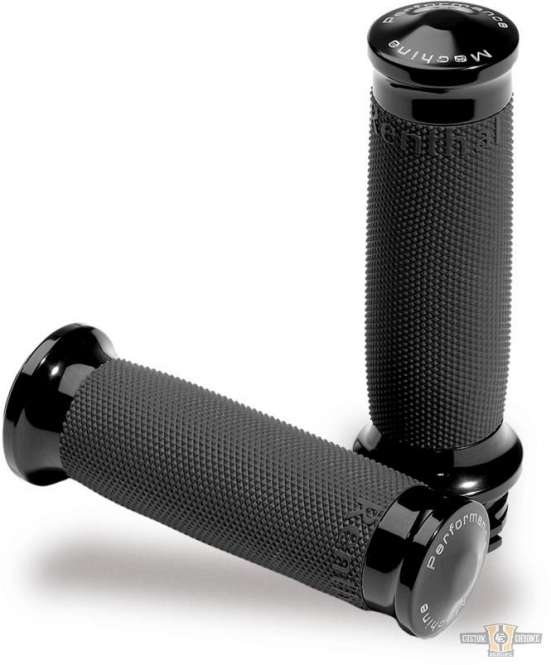 Contour Grips Black 1" Anodized Cable operated For Harley-Davidson