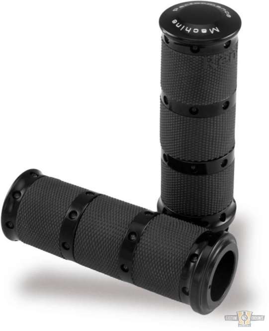 Contour XL Grips Black 1" Anodized Cable operated For Harley-Davidson