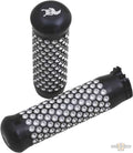 Dimpled Grips Black 1" Anodized Cable operated For Harley-Davidson