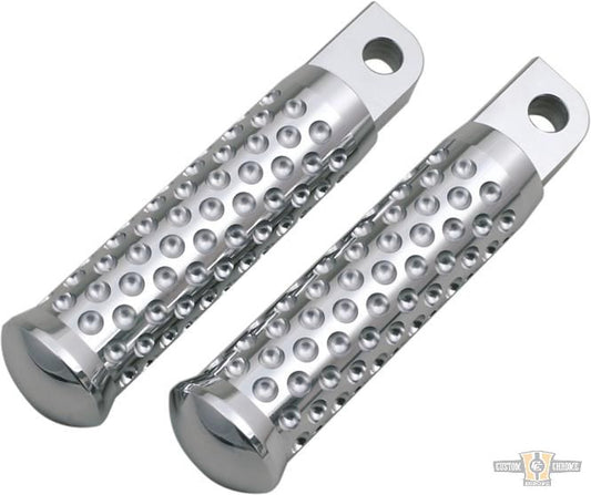 Dimpled Foot Pegs Chrome For Harley-Davidson