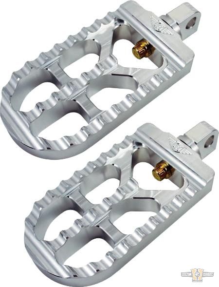 Serrated Long Adjustable Foot Pegs Chrome For Harley-Davidson