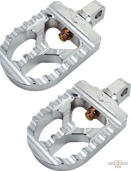 Short Serrated Adjustable Foot Pegs Chrome For Harley-Davidson