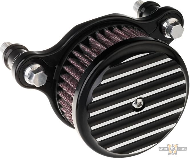 High Performance Air Cleaner Black, Finned For Harley-Davidson