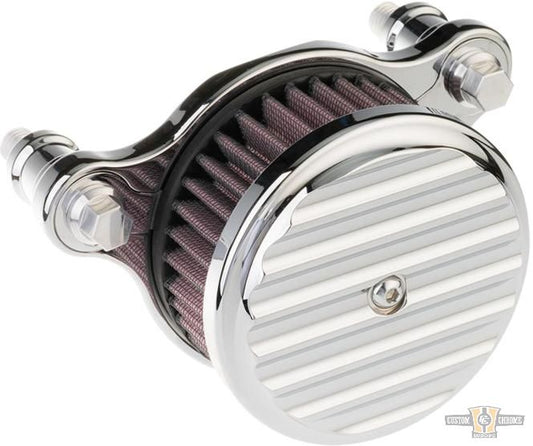 High Performance Air Cleaner Chrom, Finned For Harley-Davidson