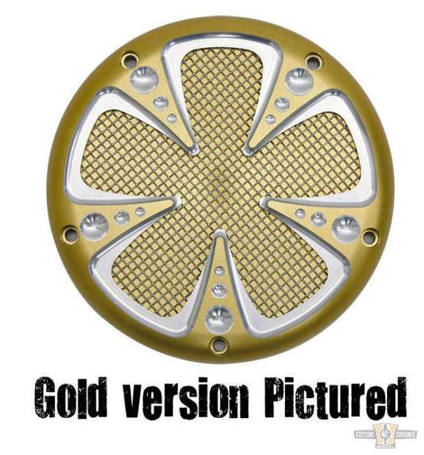 Mesh Derby Cover Gold For Harley-Davidson