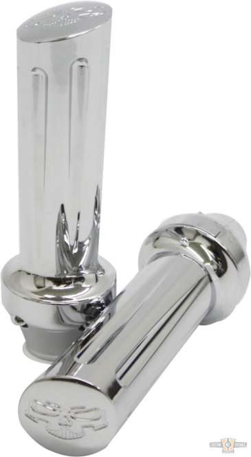 Thriller Grips Chrome 1" Cable operated For Harley-Davidson