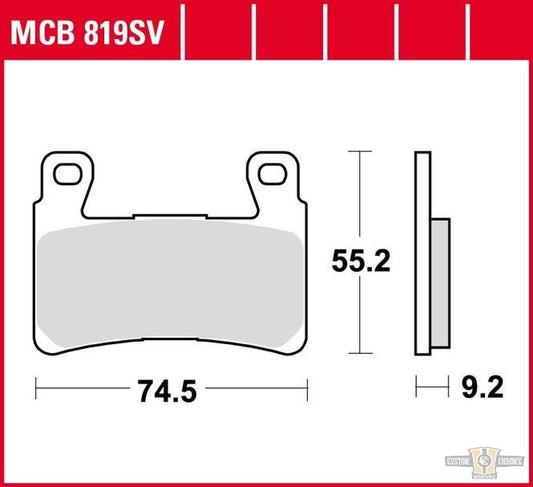 Sinter Street Replacement Brake Pads For Harley-Davidson