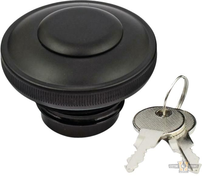 Lockable Gas Cap Set Black For Harley-Davidson