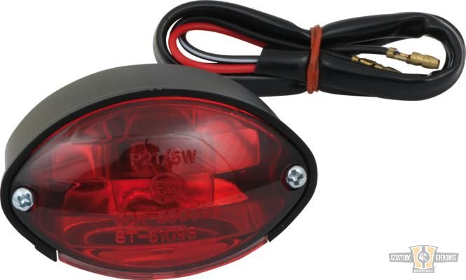 Micro Cateye Taillight Black Dual Filament For Harley-Davidson