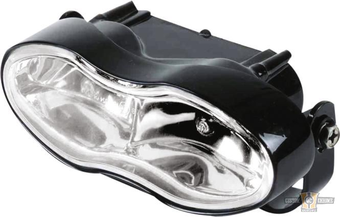 Wave Spot- & Foglight Black H3 For Harley-Davidson