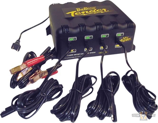 4-Bank International Charger- 12V@1.25A, EU Plug For Harley-Davidson