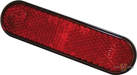 Round Edge Reflector with 2 Mounting Studs Red For Harley-Davidson