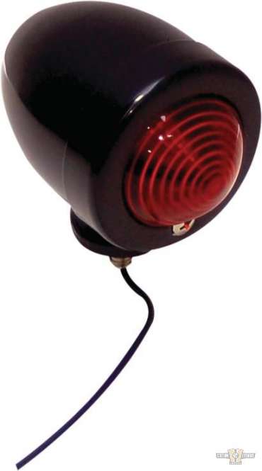 Custom Bullet Marker Light Black Red For Harley-Davidson