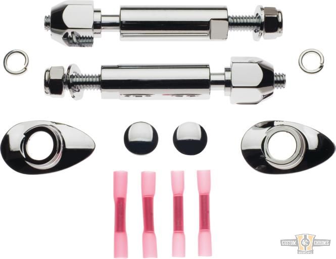 Rear Turn Signal Studs Relocation Kit Chrome For Harley-Davidson