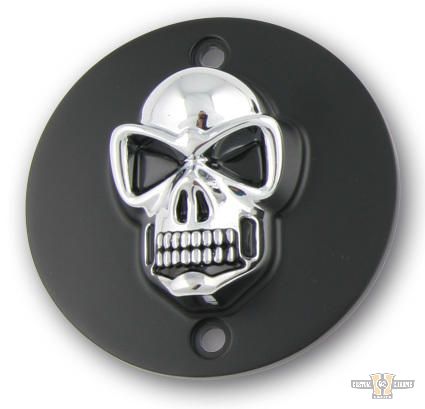 Skull Point Cover Black Chrome For Harley-Davidson