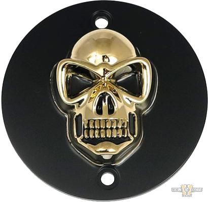 Skull Point Cover Black Gold For Harley-Davidson