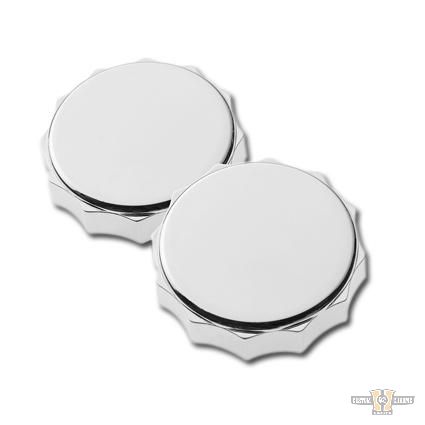 Deluxe Scalloped Gas Cap Chrome For Harley-Davidson