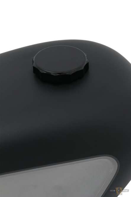 Deluxe Scalloped Gas Cap Black For Harley-Davidson