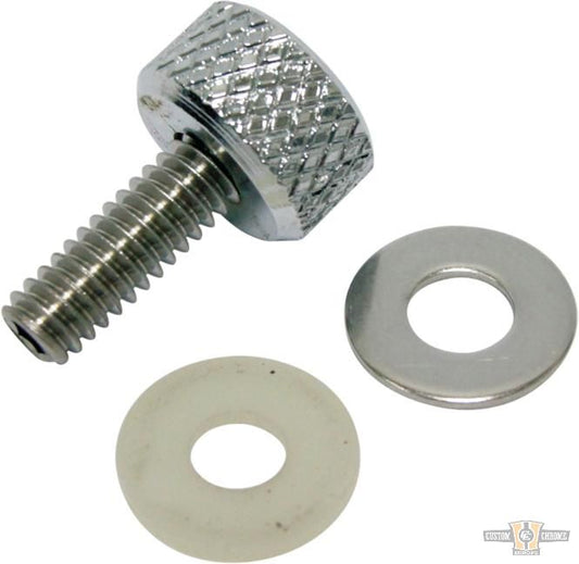 3/8 Knurled Low Profile Thumb Seat Screw For Harley-Davidson