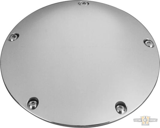 Domed 5-Hole Derby Cover Chrome For Harley-Davidson
