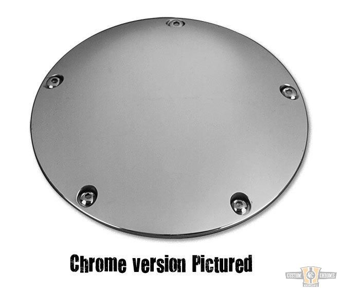 Domed 5-Hole Derby Cover Black Wrinkled For Harley-Davidson