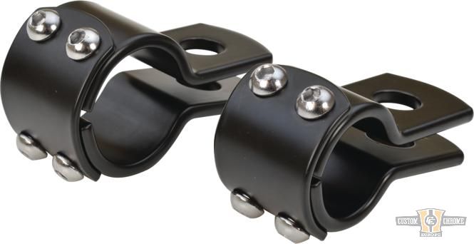 3-Piece Frame Clamp Black For Harley-Davidson
