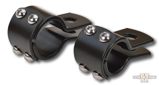 3-Piece Frame Clamp Black For Harley-Davidson