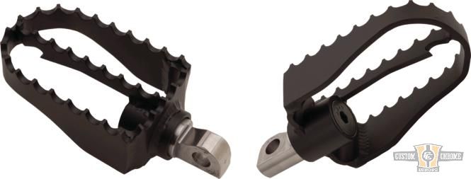 MX Foot Pegs Black, Powder Coated For Harley-Davidson