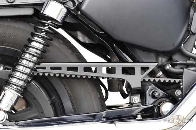 Slotted Belt Guard Black Powder Coated For Harley-Davidson