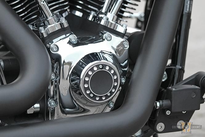 Drilled Point Cover Bi-Color Anodized For Harley-Davidson