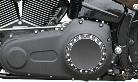 Drilled Clutch Cover Bi-Color Anodized For Harley-Davidson