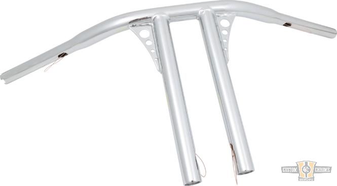 12 Straight-Up T-Bar 1 1/4" Handlebar For Harley-Davidson