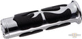ISO-Flame Grips Chrome 1" Cable operated For Harley-Davidson