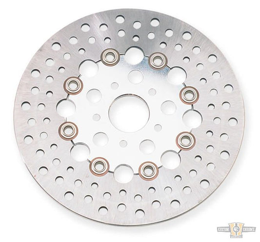 True Floating Brake Rotor Chrome Stainless Steel 11,5" Rear For Harley-Davidson