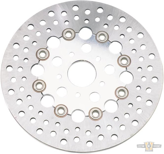 True Floating Brake Rotor Chrome Stainless Steel 11,5" Front For Harley-Davidson