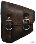 Bolt-On Solo Saddelbag with Bracket Rustic Brown Left For Harley-Davidson