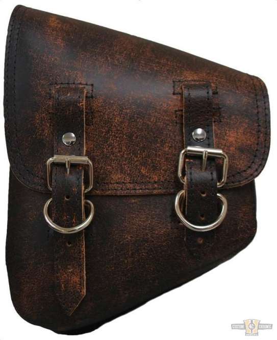 Solo Side Bag Rustic Brown Left For Harley-Davidson