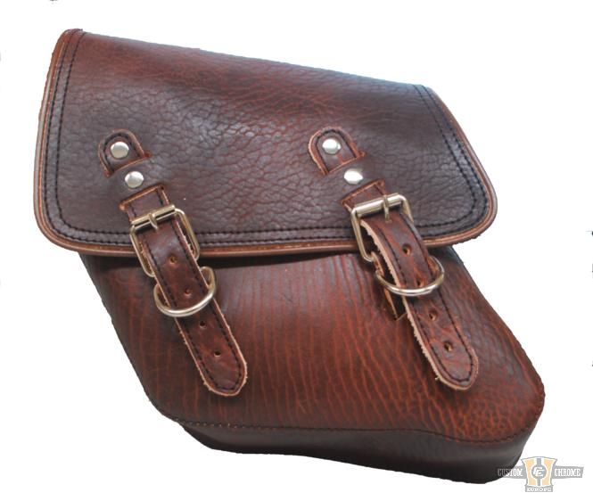 Solo Side Bag Rustic Brown Left For Harley-Davidson