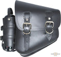 Left Side Bag with Fuel Bottle Black Left For Harley-Davidson