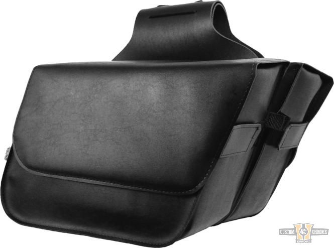 Raptor Slant Saddlebags Black For Harley-Davidson