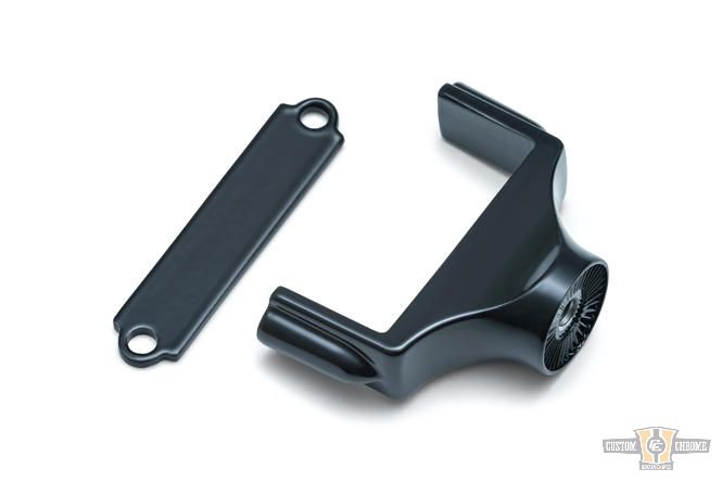 Side Mount License Plate Bracket Black For Harley-Davidson