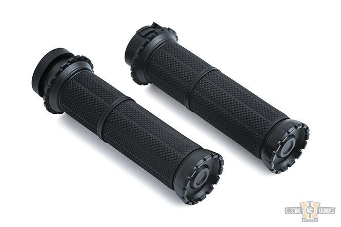 Riot Grips Black 1" Satin Cable operated For Harley-Davidson
