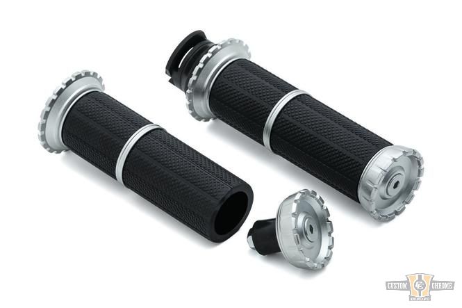 Riot Grips Silver 7/8" Throttle By Wire For Harley-Davidson