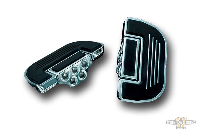 Premium Folding Boards for Driver or Passenger Chrome For Harley-Davidson