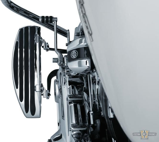 Driver Floorboard Relocation Brackets Chrome For Harley-Davidson