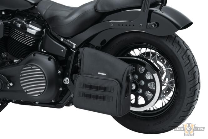 Hoodrat Universal Swing Arm Bag Black For Harley-Davidson